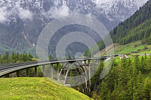 Bridge at Simplon pass