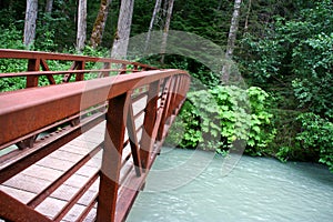 Bridge on the Skagway river, Alaska