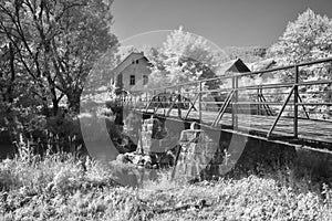 Bridge at Slatinka village over Slatina river