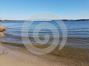 bridge at Solomons Island, Maryland with water