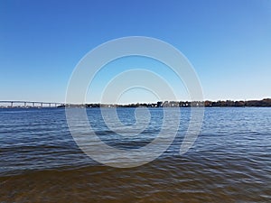 bridge at Solomons Island, Maryland and water