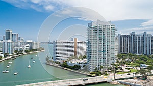 Bridge from South Beach to Venetian Islands in Miami.