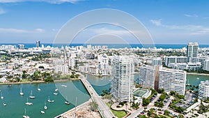 Bridge from South Beach to Venetian Islands in Miami.