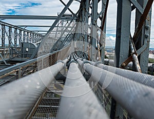 Bridge steel tension cables