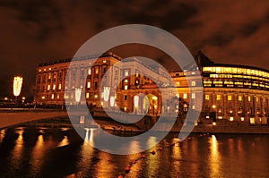 Bridge in Stockholm by night