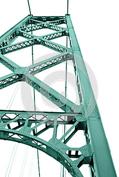 Bridge structure on white background