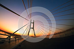 The bridge and sunset