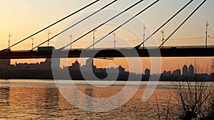Bridge sunset view river