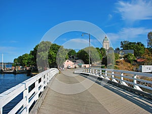 Bridge on Sveaborg island in Helsinki, Finland photo