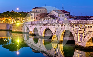 The Bridge of Tiberius in Rimini photo