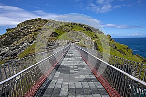 Bridge at Tintagel Castle in Cornwall, UK