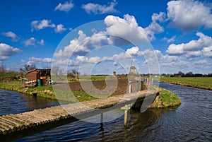 Bridge to an allotment garden