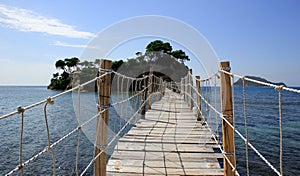 A bridge to the Cameo island in Zakynthos