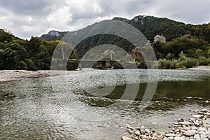 a bridge to a church