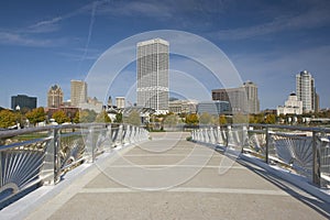 Bridge to Downtown Milwaukee