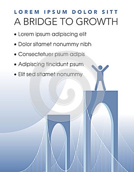 A bridge to growth poster template.