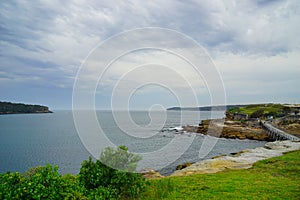 Bridge to island in Botany bay in Sydney