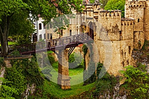 Bridge to the Lichtenstein castle in Germany