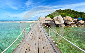 Bridge to Nangyuan island, Suratthani, Thailand