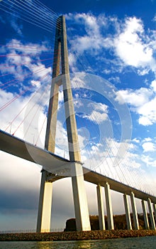 Bridge to Russky island, Vladivostok, Russia