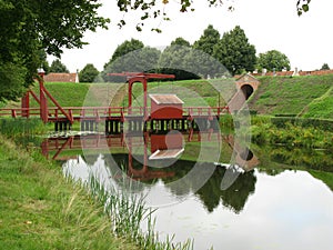 A bridge with the toilets