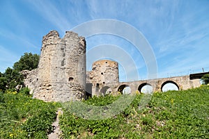 Bridge and towers of the Koporye fortress