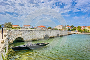 Bridge in town Nin, Croatia.