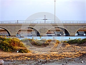 Crossover Bridge at Umm Al Quwain Beach area - United Arab Emirates photo