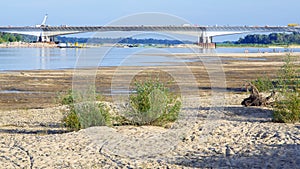 Bridge under construction over the Vistula river