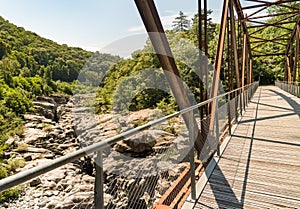 Bridge of the Vallemaggia Route, the longest alpine valley in the canton Ticino in Switzerland photo