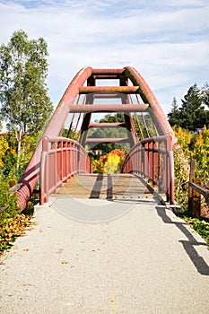 Bridge in Vasona Lake County Park, Los Gatos, San Francisco bay area, California