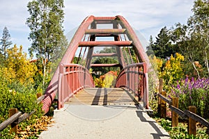 Bridge in Vasona Lake County Park, Los Gatos, San Francisco bay area, California