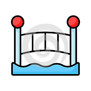 Bridge vector design, isolated on white background