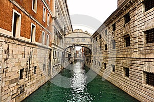 Bridge in Venice with water