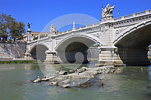 The Bridge Vittorio Emanuele II, Rome, Italy.