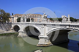 The Bridge Vittorio Emanuele II, Rome, Italy.