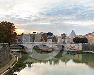 Bridge of Vittorio Emmanuel II and St.Peter's Basilica