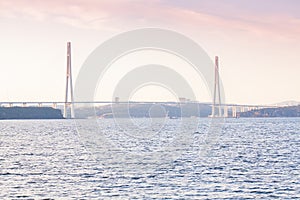 Bridge in Vladivostok city, Russia