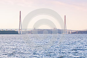 Bridge in Vladivostok city, Russia