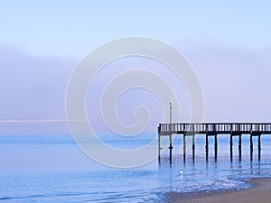 Bridge in Walvis Bay,Namibia, shortly after sunrise.