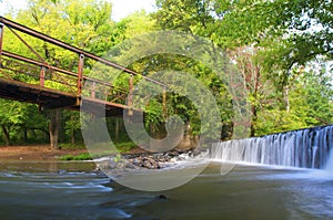 Bridge And Waterfall