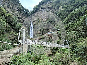 Bridge and Waterfall Panorama