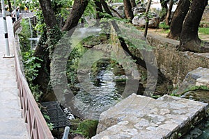 Bridge, waterfalls, river at the old town of Livadeia, in Boeotia region, Central Greece, Greece photo