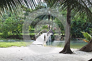 A Bridge which leads to Beutiful Malibu Beach on north Side of Ko Pha-ngan Island