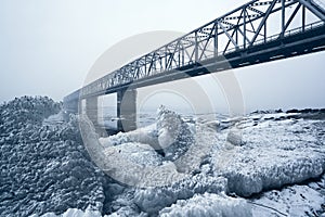 Bridge through Zeya river