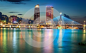 Bridges Across the River Han Danang Vietnam.