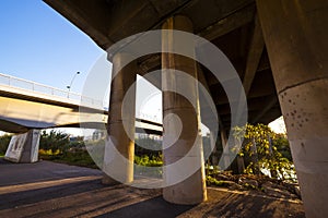 Bridges in Besos river in Barcelona photo