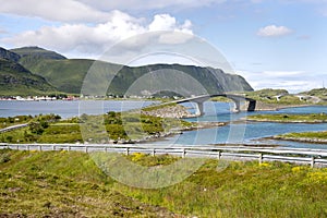 Bridges at Fredvang in Lofoten Norway