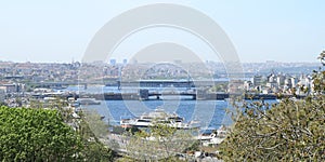 Bridges on Golden Horn Bay in Istanbul