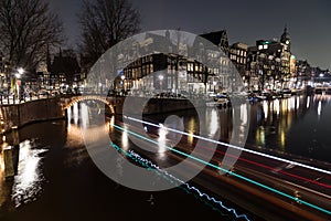 Bridges at the Leidsegracht and Keizersgracht canals intersection in Amsterdam